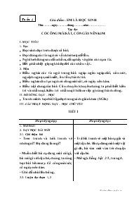 Giáo án Tiếng Việt lớp 2 - Kì I
