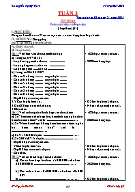 Giáo án Các môn lớp 1 - Tuần 3 - Trường Tiểu học Mỹ Thành - Năm học 2011 - 2012