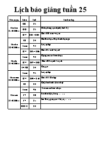 Giáo án tổng hợp Tuần 25 Lớp 01