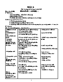 Kế hoạch bài dạy các môn lớp 1 (chuẩn) - Tuần 2 năm 2012