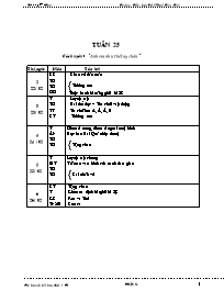 Kế hoạch bài dạy lớp 1 - Dương Thị Thu - Tuần 25
