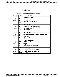Kế hoạch bài dạy lớp 1 - Dương Thị Thu - Tuần 26