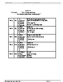 Kế hoạch bài dạy lớp 1 - Dương Thị Thu - Tuần 27