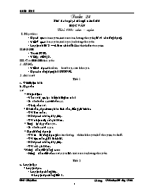 Giáo án Tổng hợp môn lớp 1 - Tuần 24 năm học 