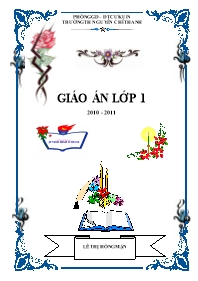 Bìa mẫu: Giáo án lớp 1 năm 2010 - 2011