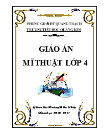 Bìa mẫu: Giáo án Mĩ thuật lớp 4