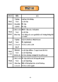 Giáo án các môn học khối lớp 5 - Tuần 34