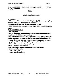 Giáo án giảng dạy các môn học lớp 1 - Tuần 6 