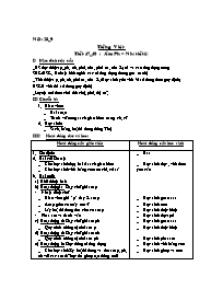 Giáo án giảng dạy khối 1 - Tuần 6