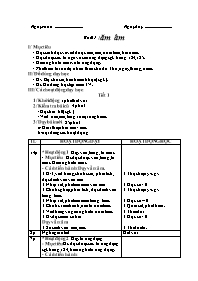 Giáo án môn học Tiếng Việt 1 - Bài 61: ăm âm