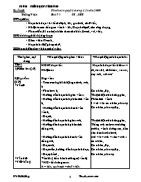 Kế hoạch bài học lớp 1 - Tuần thứ 18 - Trường tiểu học B Yên Đồng