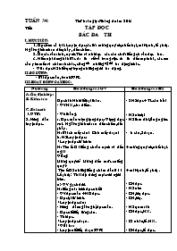 Thiết kế bài dạy lớp 1 - Tuần dạy 34 (chi tiết)