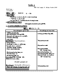 Thiết kế bài dạy môn học khối 1 - Tuần học 4 năm 2010