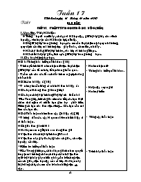 Thiết kế bài học khối lớp 1 - Tuần lễ 17 năm 