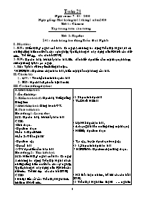 Thiết kế bài học khối lớp 4 - Tuần 21